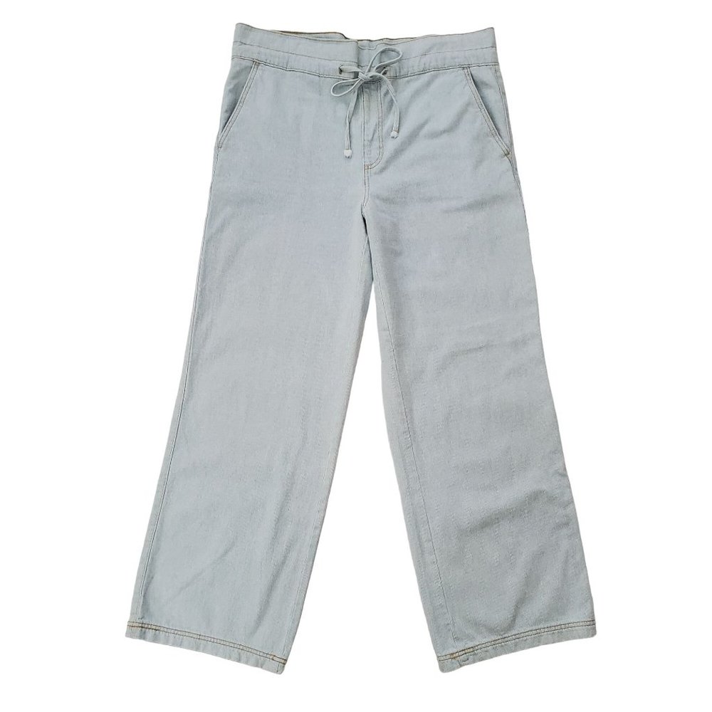 Universal Thread Blue Light Wash High Rise Wide Leg Denim Paperbag Pants